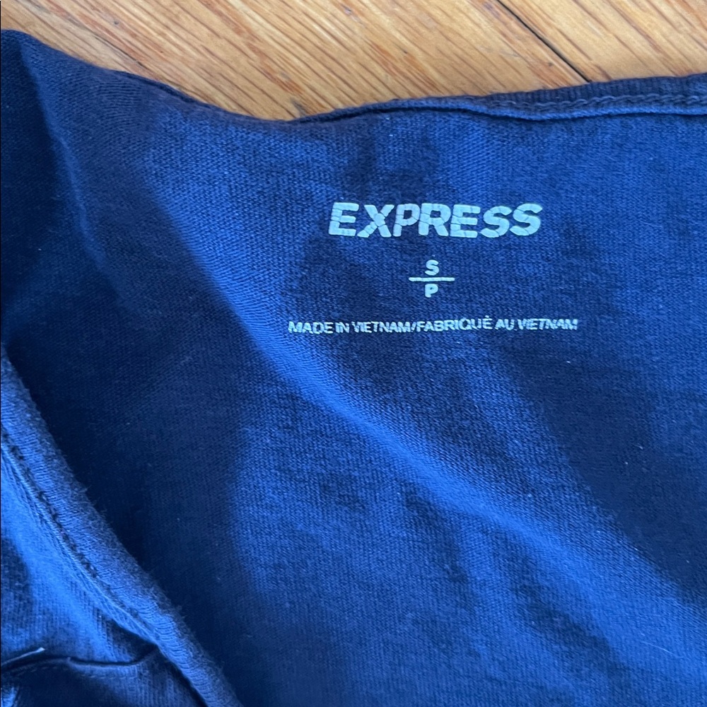Express Dark Blue Ruffle Tank Top - Picture 2 of 2